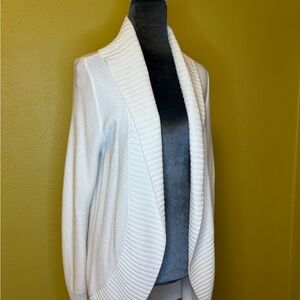 Eddie Bauer Cream Open-Front Cardigan